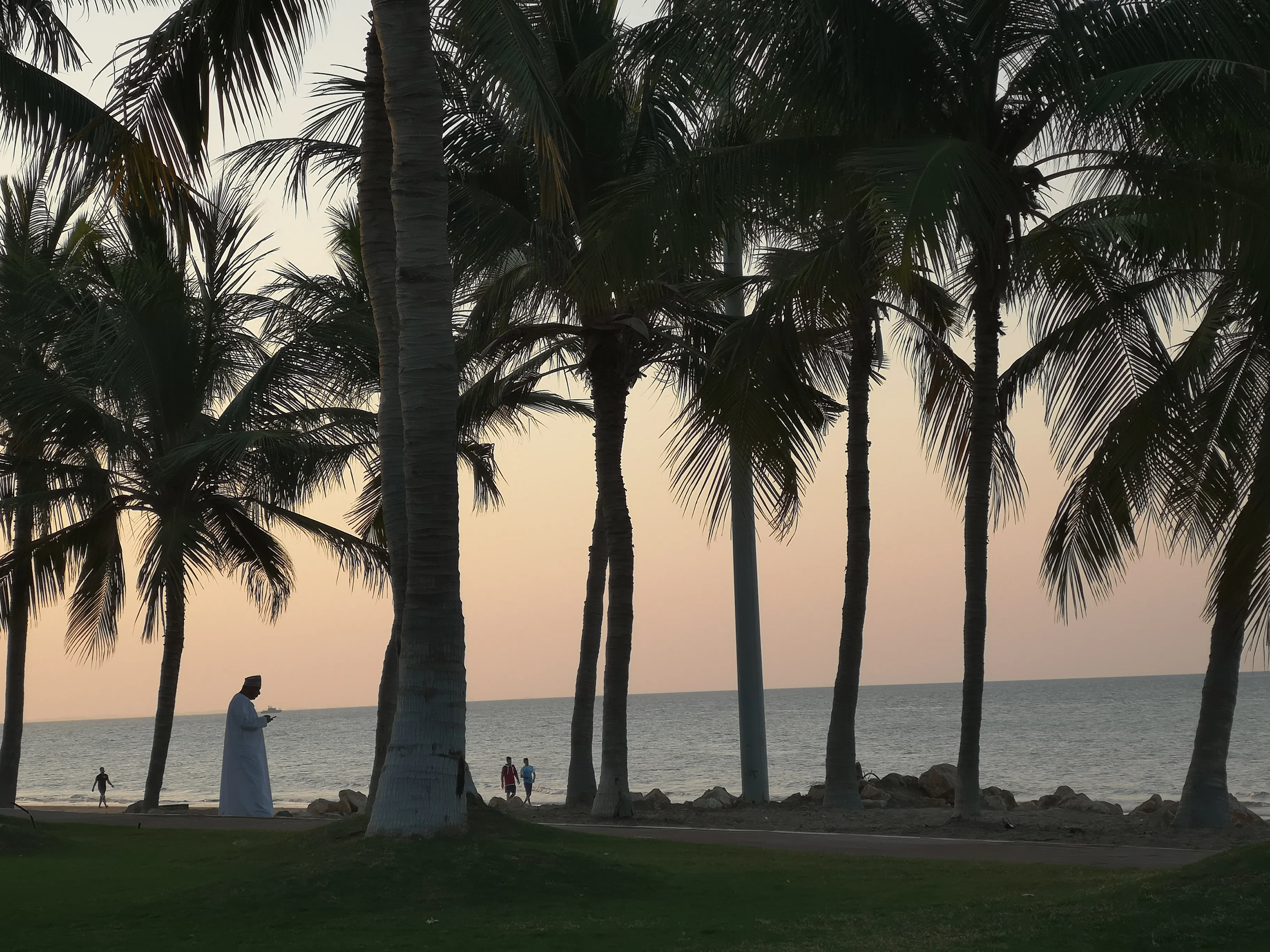 Al Qurum beach is a popular spot to spend late afternoons in the capital Musca