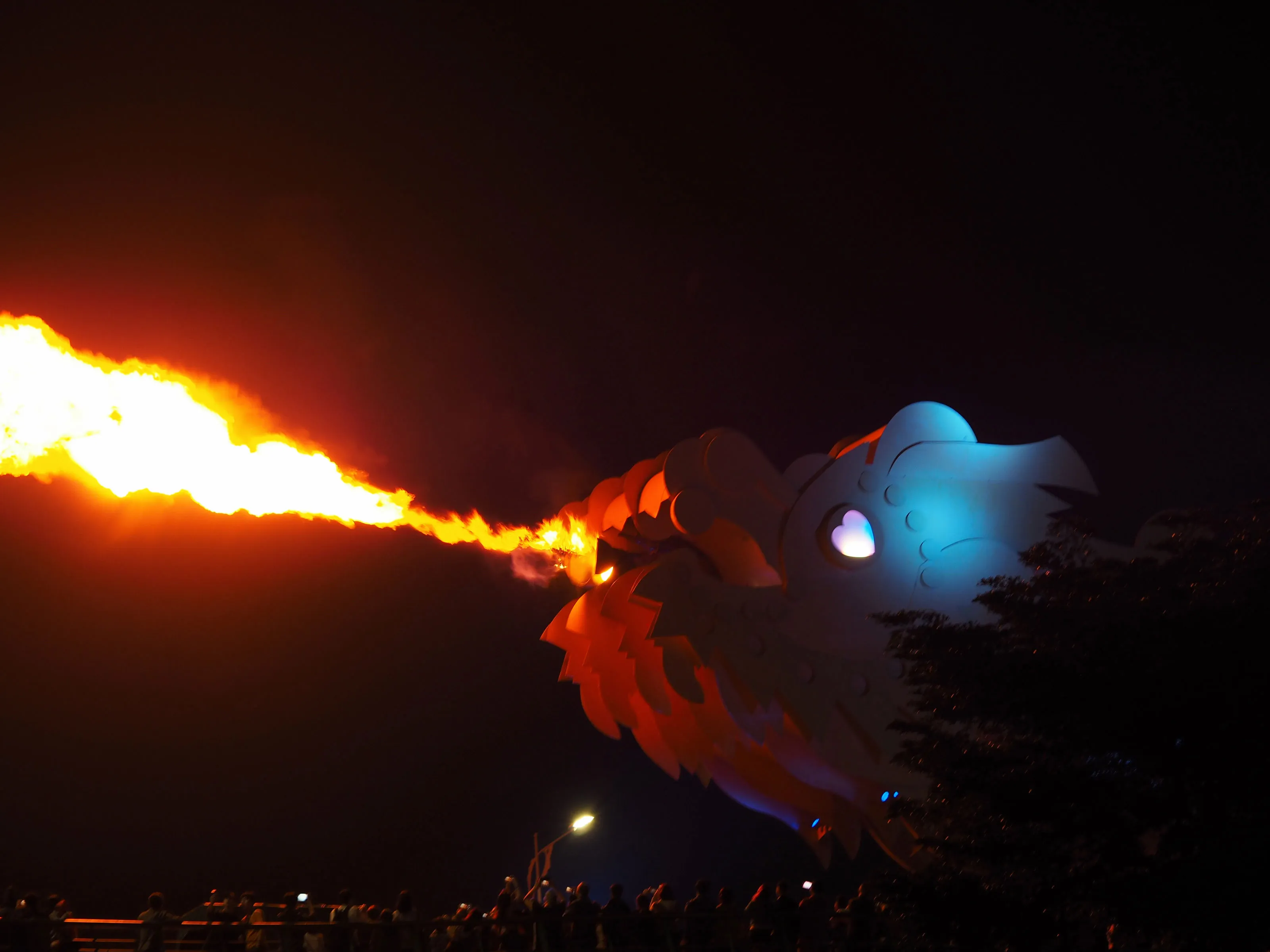 The fire spewing dragon might look like a theme park attraction, but it is actually a bridge.